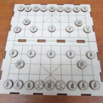 Intra απο ξύλο plywood 3mm-4mm πάχος - Ταξιδιωτικό μέγεθος κινέζικο σκάκι Δίασταση 30x30 cm Intraeaxys-075yqgmo - Image 1