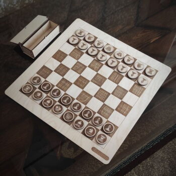 Intra απο ξύλο plywood 3mm-4mm πάχος - Ξύλινη σκακιέρα και κομμάτια Δίασταση 30x30 cm Intraeaxys-eo0qgwg1 - Image 1