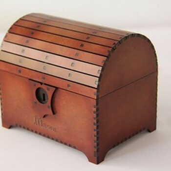 Intra απο ξύλο plywood 3mm-4mm πάχος - Σεντούκι θησαυρού με κλειδαριά Δίασταση 30x30 cm Intraeaxys-pokm3qd1 - Image 1