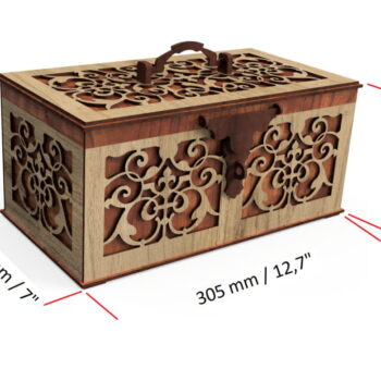 Intra απο ξύλο plywood 3mm-4mm πάχος - Ρουστίκ μπαούλο αποθήκευσης Δίασταση 30x30 cm Intraeaxys-eoxlq84o - Image 3