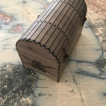 Intra απο ξύλο plywood 3mm-4mm πάχος - Θησαυρό σεντούκι με Hasp και Dummy Λουκέτο για το Glowforge Δίασταση 30x30 cm Intraeaxys-0788yej7 - Image 4