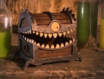 Intra απο ξύλο plywood 3mm-4mm πάχος - Σεντούκι θησαυρού για το Halloween Δίασταση 30x30 cm Intraeaxys-078ymwqo - Image 4