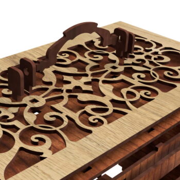 Intra απο ξύλο plywood 3mm-4mm πάχος - Κουτί αποθήκευσης κοσμημάτων σε ρουστίκ θησαυρό Δίασταση 30x30 cm Intraeaxys-eo4qvyg7 - Image 5