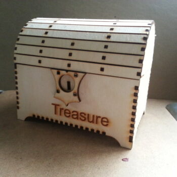 Intra απο ξύλο plywood 3mm-4mm πάχος - Ξύλινο σεντούκι θησαυρού Δίασταση 30x30 cm Intraeaxys-yon0jvp7 - Image 1