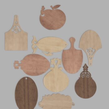 Intra απο ξύλο plywood 3mm-4mm πάχος - Σχέδια ξύλινων σανίδων κοπής Δίασταση 30x30 cm Intraeaxys-joed8m61 - Image 1