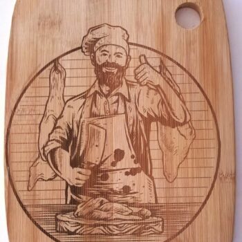 Intra απο ξύλο plywood 3mm-4mm πάχος - Χάραξη με λέιζερ Cook Chef διανυσματικό σχέδιο διακόσμησης για σανίδες κοπής Δίασταση 30x30 cm Intraeaxys-ro6y0k27 - Image 1