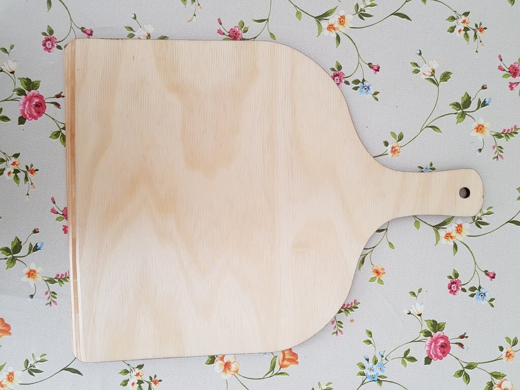 Intra απο ξύλο plywood 3mm-4mm πάχος - Κόντρα πλακέ με κοντή λαβή Pizza Peel 6mm Δίασταση 30x30 cm Intraeaxys-yon05ly7