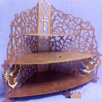 Intra απο ξύλο plywood 3mm-4mm πάχος - Ξύλινο εικονοστάσι Πρότυπο για ξύλινο ράφι Δίασταση 30x30 cm Intraeaxys-67wldd81 - Image 1