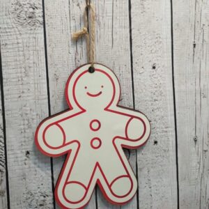 Intra απο ξύλο plywood 3mm-4mm πάχος - Χριστουγεννιάτικη διακόσμηση με μελόψωμο άνδρα Δίασταση 30x30 cm Intraeaxys-075kdr07