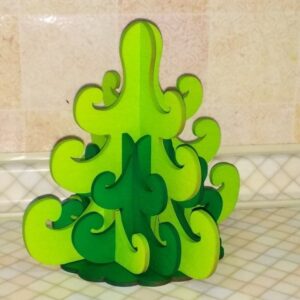 Intra απο ξύλο plywood 3mm-4mm πάχος - τρισδιάστατο χριστουγεννιάτικο δέντρο Δίασταση 30x30 cm Intraeaxys-yone0kpo