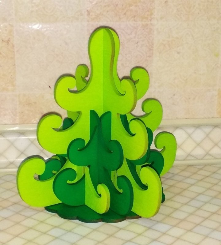 Intra απο ξύλο plywood 3mm-4mm πάχος - τρισδιάστατο χριστουγεννιάτικο δέντρο Δίασταση 30x30 cm Intraeaxys-yone0kpo