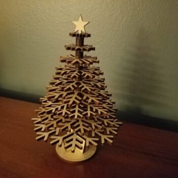 Intra απο ξύλο plywood 3mm-4mm πάχος - Ξύλινο χριστουγεννιάτικο δέντρο Δίασταση 30x30 cm Intraeaxys-voqdlle1 - Image 1
