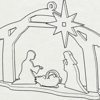 Intra απο ξύλο plywood 3mm-4mm πάχος - Στολίδι για τη Γέννηση Δίασταση 10x10 cm Intraeaxys-51r8re37 - Image 3