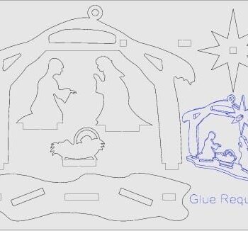 Intra απο ξύλο plywood 3mm-4mm πάχος - Στολίδι για τη Γέννηση Δίασταση 10x10 cm Intraeaxys-51r8re37 - Image 4