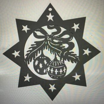 Intra απο ξύλο plywood 3mm-4mm πάχος - Χριστουγεννιάτικο στολίδι Δίασταση 10x10 cm Intraeaxys-eo4yqywo - Image 1