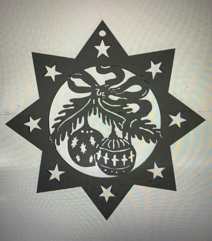 Intra απο ξύλο plywood 3mm-4mm πάχος - Χριστουγεννιάτικο στολίδι Δίασταση 10x10 cm Intraeaxys-eo4yqywo