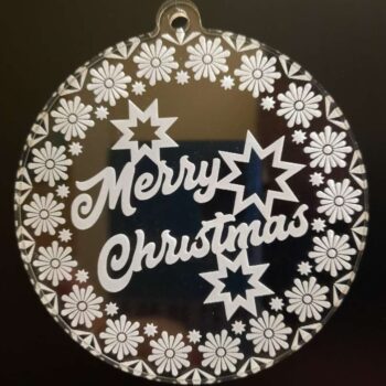 Intra απο ξύλο plywood 3mm-4mm πάχος - Χριστουγεννιάτικη Μπάλα Καλά Χριστούγεννα Ακρυλικό 3mm Δίασταση 20x20 cm Intraeaxys-eo4q6x87 - Image 1