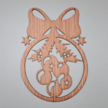 Intra απο ξύλο plywood 3mm-4mm πάχος - Διακοσμήσεις Χριστουγεννιάτικου Δέντρου Ξύλινο Κρεμαστό Χριστουγεννιάτικο Μπιχλιμπίδι Δίασταση 30x30 cm Intraeaxys-ro6yndm7 - Image 1