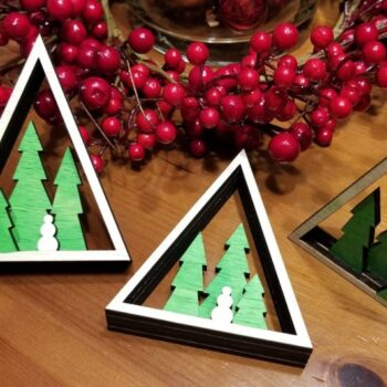 Intra απο ξύλο plywood 3mm-4mm πάχος - Χριστουγεννιάτικο Γλυπτό Δέντρου Δίασταση 30x30 cm Intraeaxys-eo4y489o - Image 4