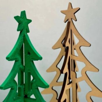 Intra απο ξύλο plywood 3mm-4mm πάχος - Χριστουγεννιάτικο δέντρο Δίασταση 30x30 cm Intraeaxys-r7vdmdk7 - Image 3