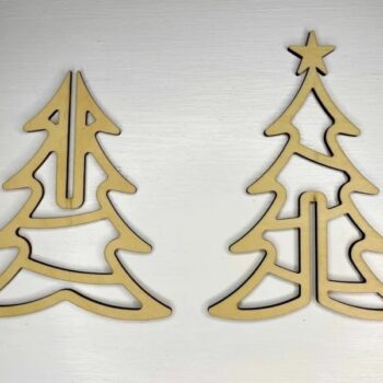 Intra απο ξύλο plywood 3mm-4mm πάχος - Χριστουγεννιάτικο δέντρο Δίασταση 30x30 cm Intraeaxys-r7vdmdk7 - Image 4