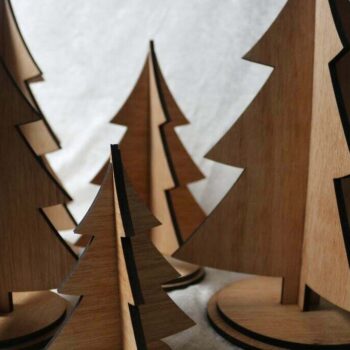 Intra απο ξύλο plywood 3mm-4mm πάχος - Χριστουγεννιάτικα δέντρα 5mm Δίασταση 30x30 cm Intraeaxys-pok32n97 - Image 5