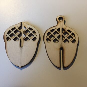 Intra απο ξύλο plywood 3mm-4mm πάχος - Χριστουγεννιάτικο Στολίδι Βελανίδι 3mm Δίασταση 10x10 cm Intraeaxys-joedjmd1 - Image 3