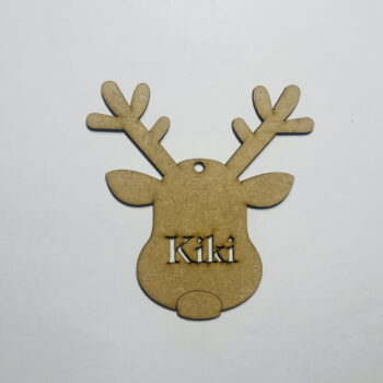 Intra απο ξύλο plywood 3mm-4mm πάχος - Εξατομικευμένη Χριστουγεννιάτικη διακόσμηση με τάρανδο Δίασταση 30x30 cm Intraeaxys-lopqr8z7 - Image 1