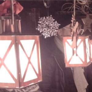 Intra απο ξύλο plywood 3mm-4mm πάχος - Χριστουγεννιάτικο Φανάρι Δίασταση 30x30 cm Intraeaxys-voqdlpd1