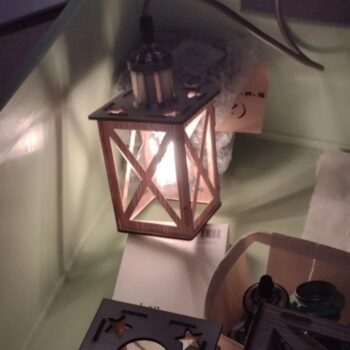 Intra απο ξύλο plywood 3mm-4mm πάχος - Χριστουγεννιάτικο Φανάρι Δίασταση 30x30 cm Intraeaxys-voqdlpd1 - Image 3