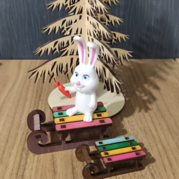 Intra απο ξύλο plywood 3mm-4mm πάχος - Χριστουγεννιάτικη διακόσμηση ελκήθρου Δίασταση 30x30 cm Intraeaxys-r7vm0zl7 - Image 1