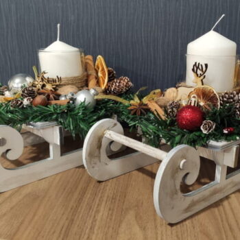 Intra απο ξύλο plywood 3mm-4mm πάχος - Κηροπήγιο έλκηθρου Δίασταση 30x30 cm Intraeaxys-r1z24dl1 - Image 1