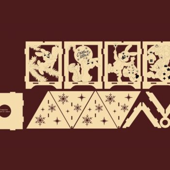 Intra απο ξύλο plywood 3mm-4mm πάχος - Χριστουγεννιάτικα κεριά στολίδια Δίασταση 10x10 cm Intraeaxys-p7ymy567 - Image 1