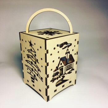 Intra απο ξύλο plywood 3mm-4mm πάχος - Χριστουγεννιάτικο Φωτιστικό Κηροπήγιο Χριστουγεννιάτικο Κηροπήγιο Δίασταση 30x30 cm Intraeaxys-pok35zj7 - Image 3