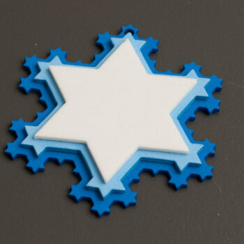 Intra απο ξύλο plywood 3mm-4mm πάχος - Νιφάδα χιονιού Koch Δίασταση 30x30 cm Intraeaxys-r1z2njm1 - Image 1