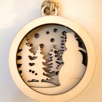 Intra απο ξύλο plywood 3mm-4mm πάχος - Χριστουγεννιάτικο στολίδι με στρώσεις Δίασταση 10x10 cm Intraeaxys-6o3ygpk7 - Image 1