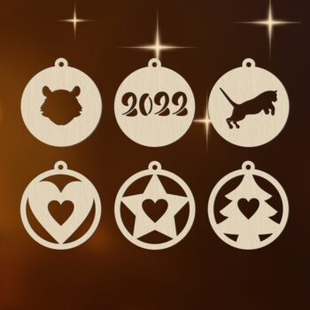 Intra απο ξύλο plywood 3mm-4mm πάχος - Χριστουγεννιάτικες μπάλες Χριστουγεννιάτικες διακοσμήσεις Πρωτοχρονιάς Δίασταση 30x30 cm Intraeaxys-075yw9ko - Image 1