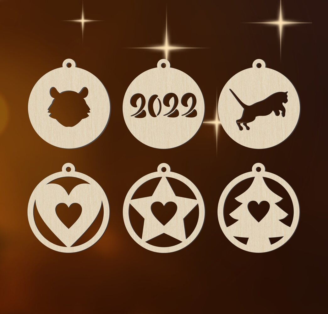 Intra απο ξύλο plywood 3mm-4mm πάχος - Χριστουγεννιάτικες μπάλες Χριστουγεννιάτικες διακοσμήσεις Πρωτοχρονιάς Δίασταση 30x30 cm Intraeaxys-075yw9ko