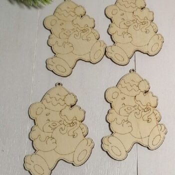 Intra απο ξύλο plywood 3mm-4mm πάχος - Χαραγμένοι Ξύλινοι Μαγνήτες Χριστουγέννων Δίασταση 30x30 cm Intraeaxys-075yplko - Image 1