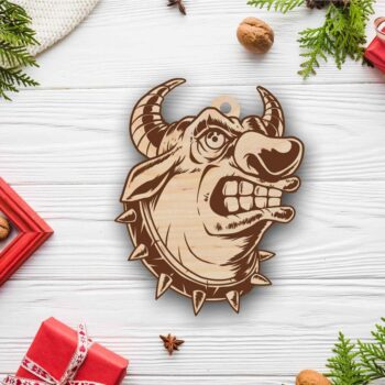 Intra απο ξύλο plywood 3mm-4mm πάχος - Ταύρος Πρωτοχρονιάτικο παιχνίδι Χριστουγέννων Δίασταση 30x30 cm Intraeaxys-d1lvw2zo - Image 1