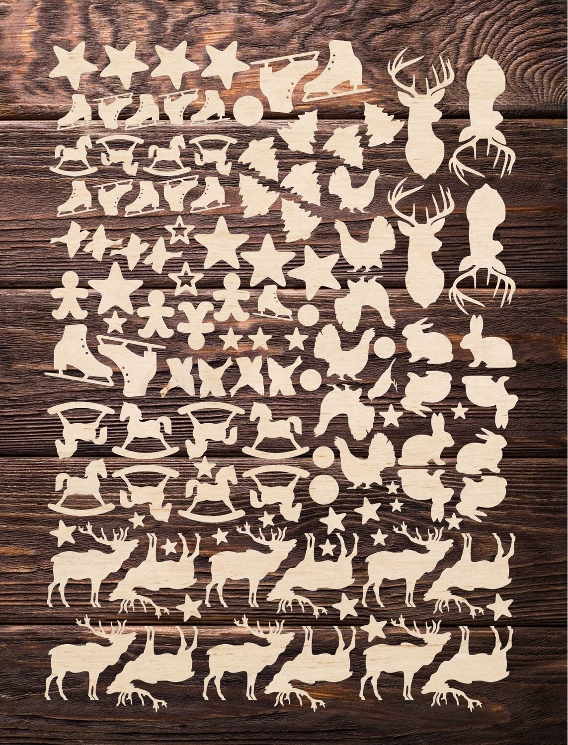 Intra απο ξύλο plywood 3mm-4mm πάχος - Χριστουγεννιάτικα ξύλινα παιχνίδια Δίασταση 30x30 cm Intraeaxys-d1lvy8go