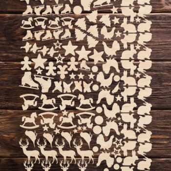 Intra απο ξύλο plywood 3mm-4mm πάχος - Χριστουγεννιάτικη διακόσμηση παιχνιδιών Δίασταση 30x30 cm Intraeaxys-r1z2gzw1 - Image 1