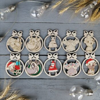 Intra απο ξύλο plywood 3mm-4mm πάχος - Πρωτοχρονιάτικο ντεκόρ Ξύλινα Χριστουγεννιάτικα στολίδια Δίασταση 10x10 cm Intraeaxys-51rrjev1 - Image 1
