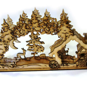 Intra απο ξύλο plywood 3mm-4mm πάχος - Χριστουγεννιάτικα στολίδια Φωτιστικό Schwibbogen Χριστουγεννιάτικο ντεκόρ Αρχείο PDF Δίασταση 10x10 cm Intraeaxys-91jdygp1 - Image 1