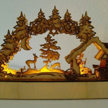 Intra απο ξύλο plywood 3mm-4mm πάχος - Χριστουγεννιάτικα στολίδια Φωτιστικό Schwibbogen Χριστουγεννιάτικο ντεκόρ Αρχείο PDF Δίασταση 10x10 cm Intraeaxys-91jdygp1 - Image 3