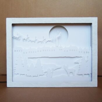 Intra απο ξύλο plywood 3mm-4mm πάχος - Χριστουγεννιάτικο κουτί σκιών Νυχτερινή ελαφριά κοπή χαρτιού Δίασταση 30x30 cm Intraeaxys-pok3yek7 - Image 4