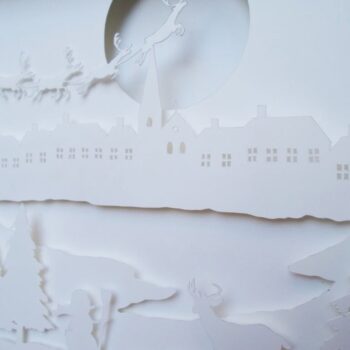 Intra απο ξύλο plywood 3mm-4mm πάχος - Χριστουγεννιάτικο κουτί σκιών Νυχτερινή ελαφριά κοπή χαρτιού Δίασταση 30x30 cm Intraeaxys-pok3yek7 - Image 5