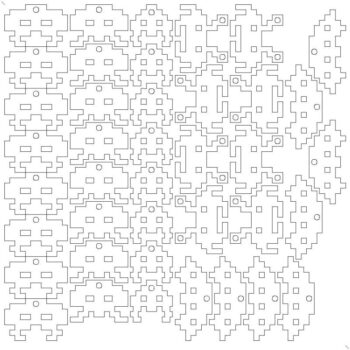 Intra απο ξύλο plywood 3mm-4mm πάχος - Διακοσμητικά 8bit Space Invader Δίασταση 30x30 cm Intraeaxys-qom6m251 - Image 3