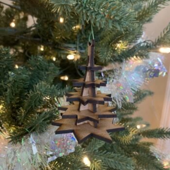 Intra απο ξύλο plywood 3mm-4mm πάχος - Στολίδι σε σχήμα δέντρου Δίασταση 10x10 cm Intraeaxys-yon0k8x7 - Image 1