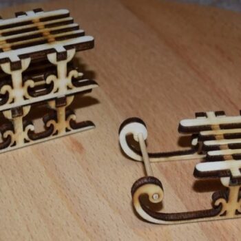 Intra απο ξύλο plywood 3mm-4mm πάχος - Μικρό Ξύλινο Έλκηθρο Δίασταση 30x30 cm Intraeaxys-zo98mvy1 - Image 1